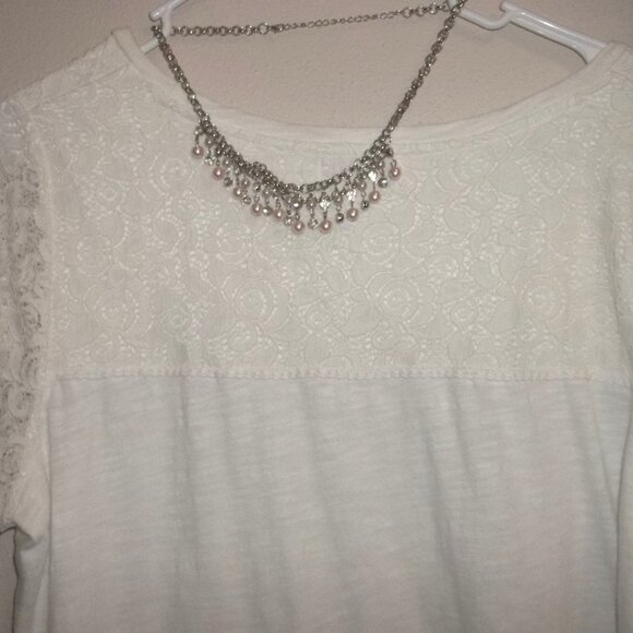 Pink Pearl Necklace Silver Earrings Fashion Jewelry Accessory Lot Set Woman D187 - Picture 5 of 6